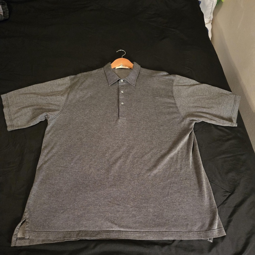 Fairway & Greene‎ Shirt Mens 2XL Gray 100% Cotton Golf Polo Short Sleeve Casual